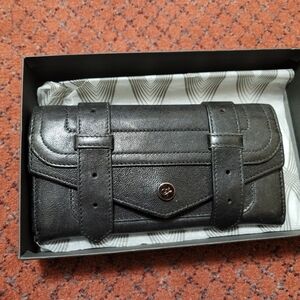 Proenza Schouler Continental Wallet Black Leather EUC Pre-owned